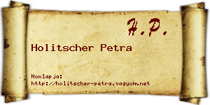 Holitscher Petra névjegykártya